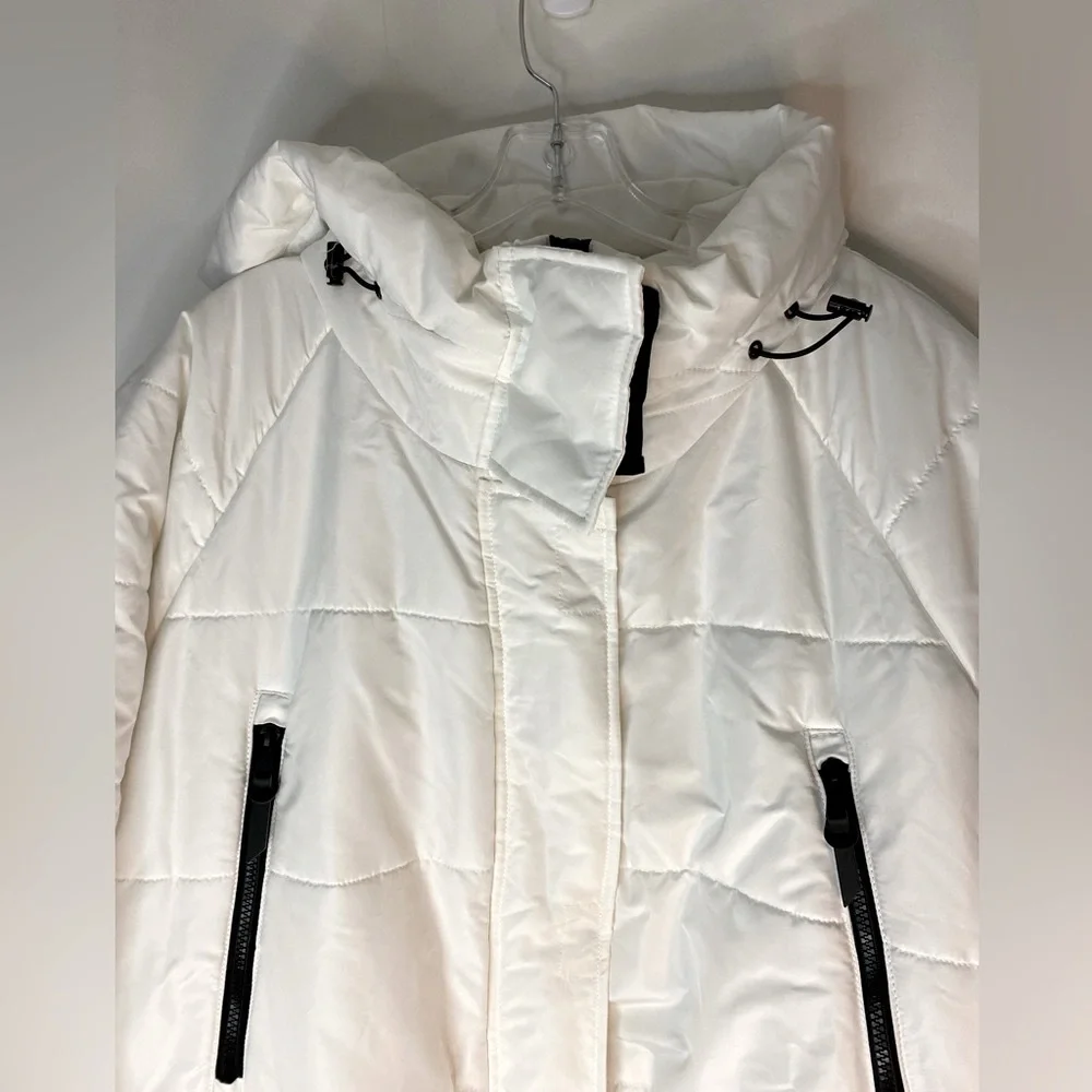 Susan Graver White long Puffer‎ Jacket Women’s 2X.